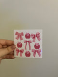 Bows and Apples Decals