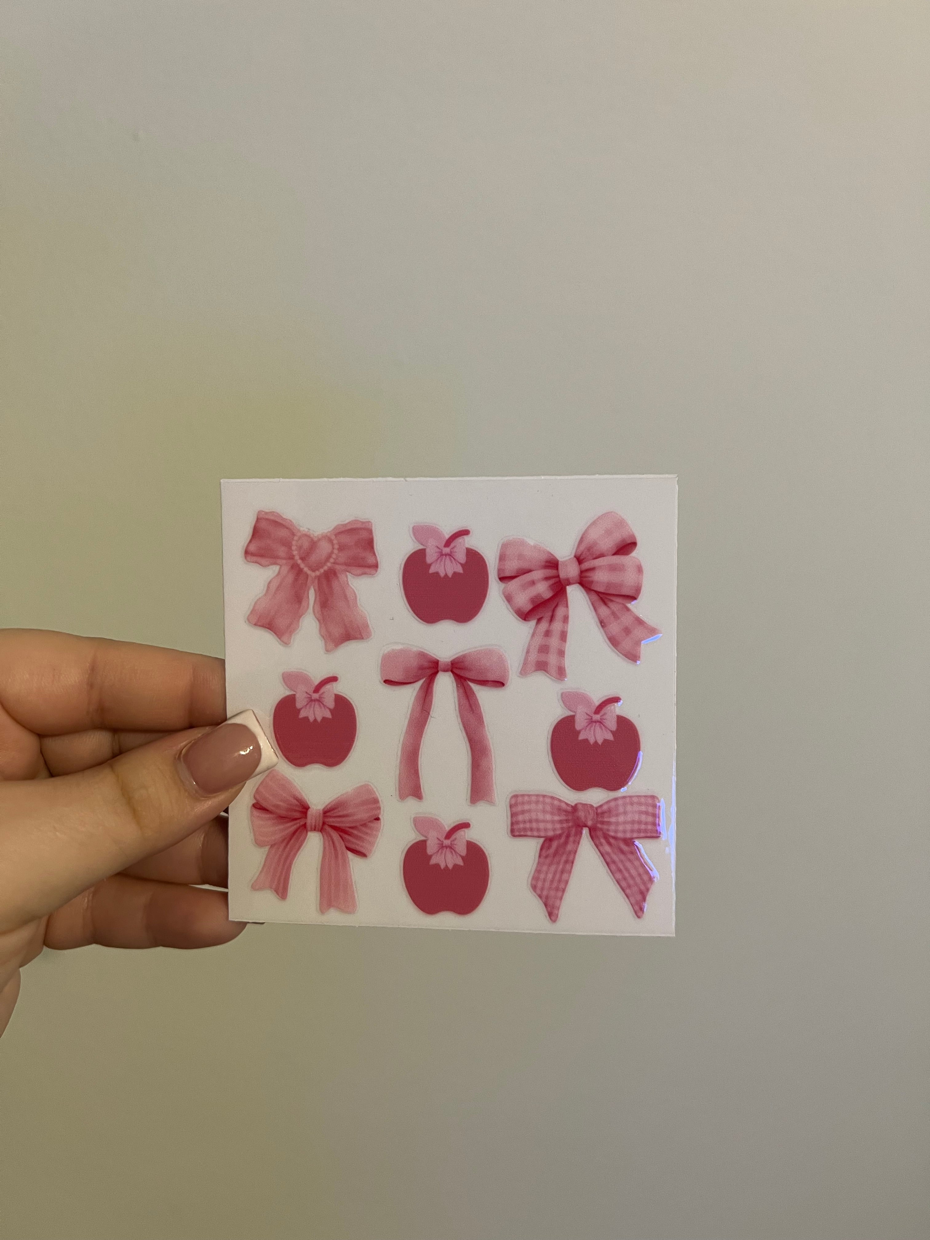 Bows and Apples Decals