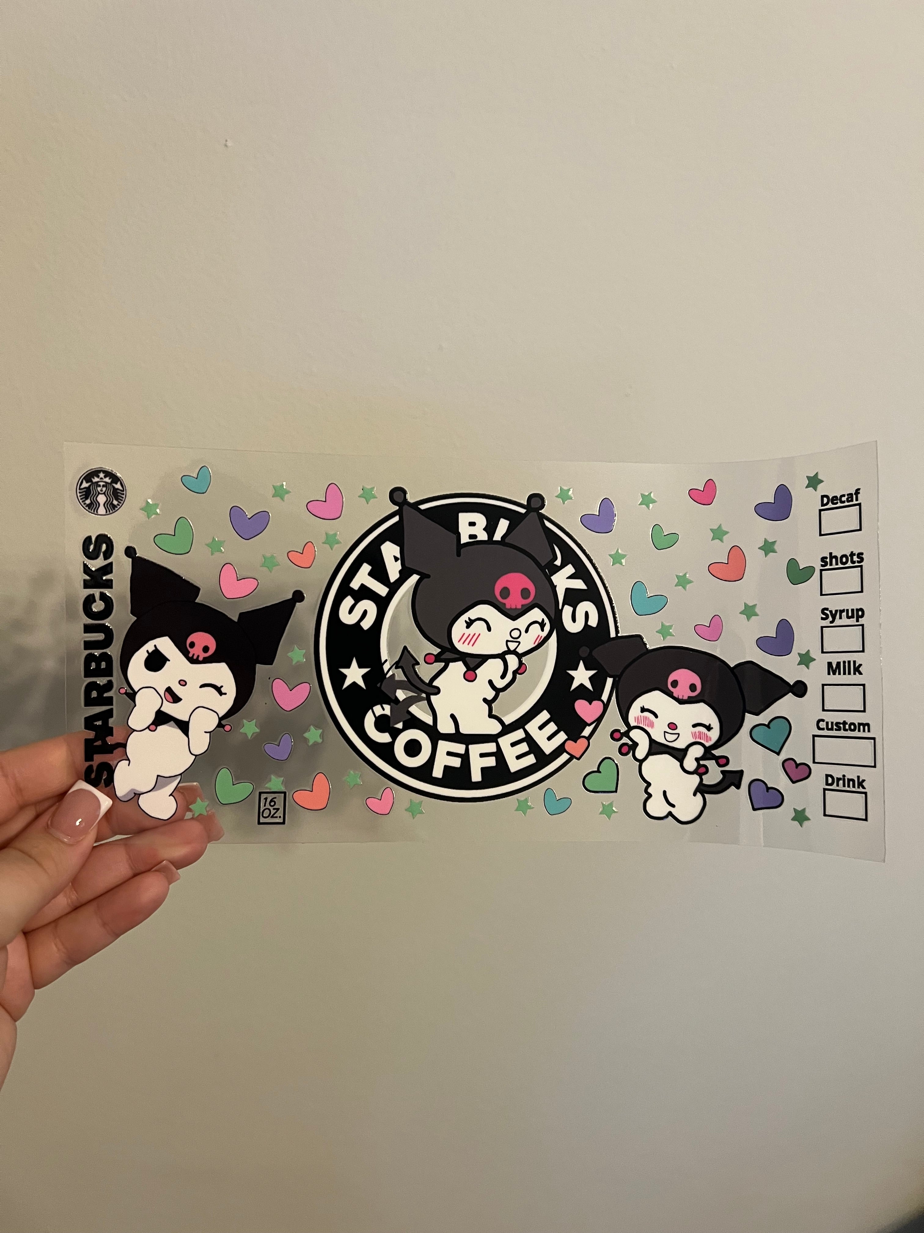 Kuromi Black Starbucks Decal