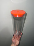 24 oz Orange Lid Cup