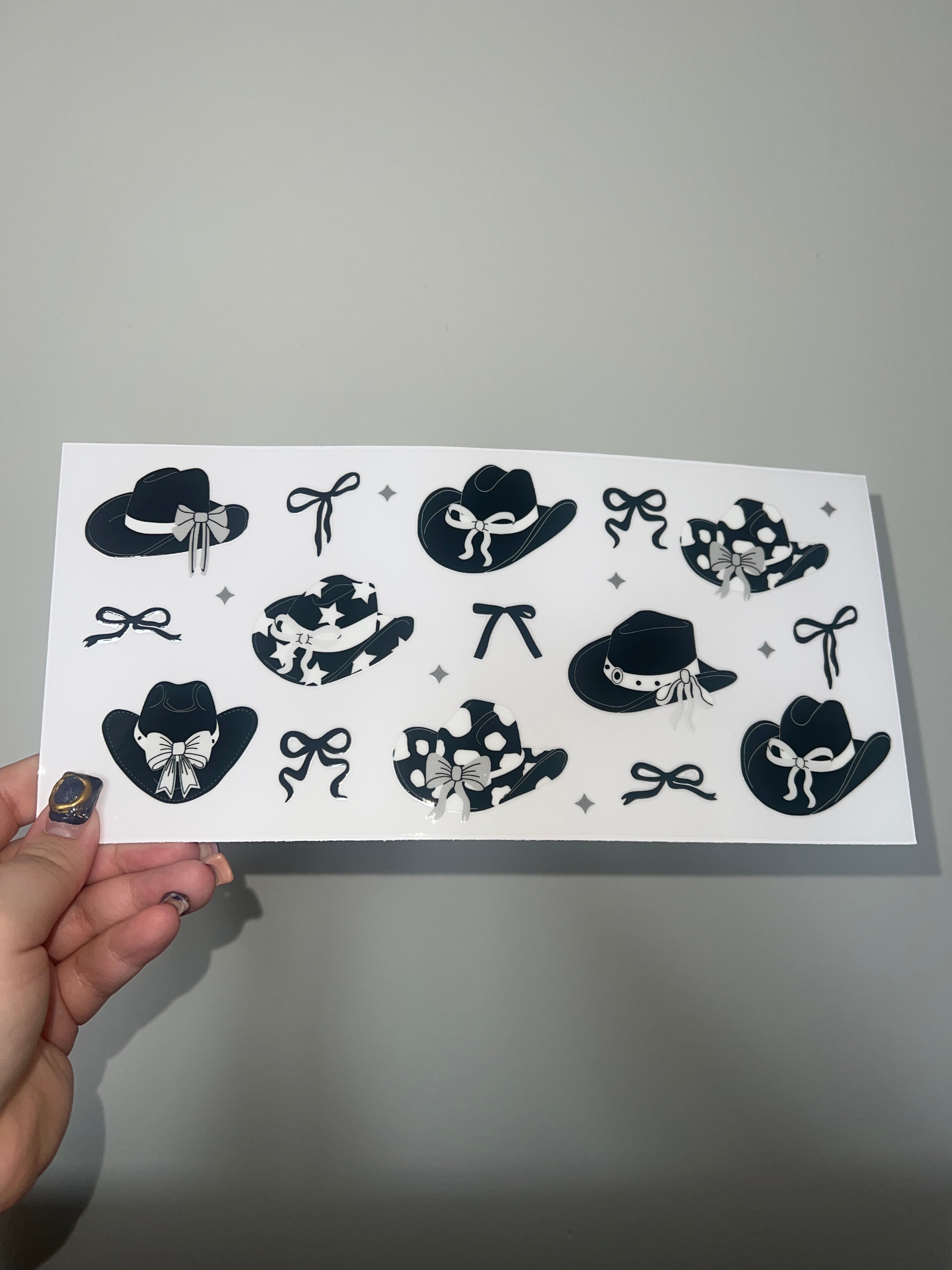 Black Cowboy Hats Decal
