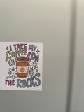 Coffee on Rocks Decal
