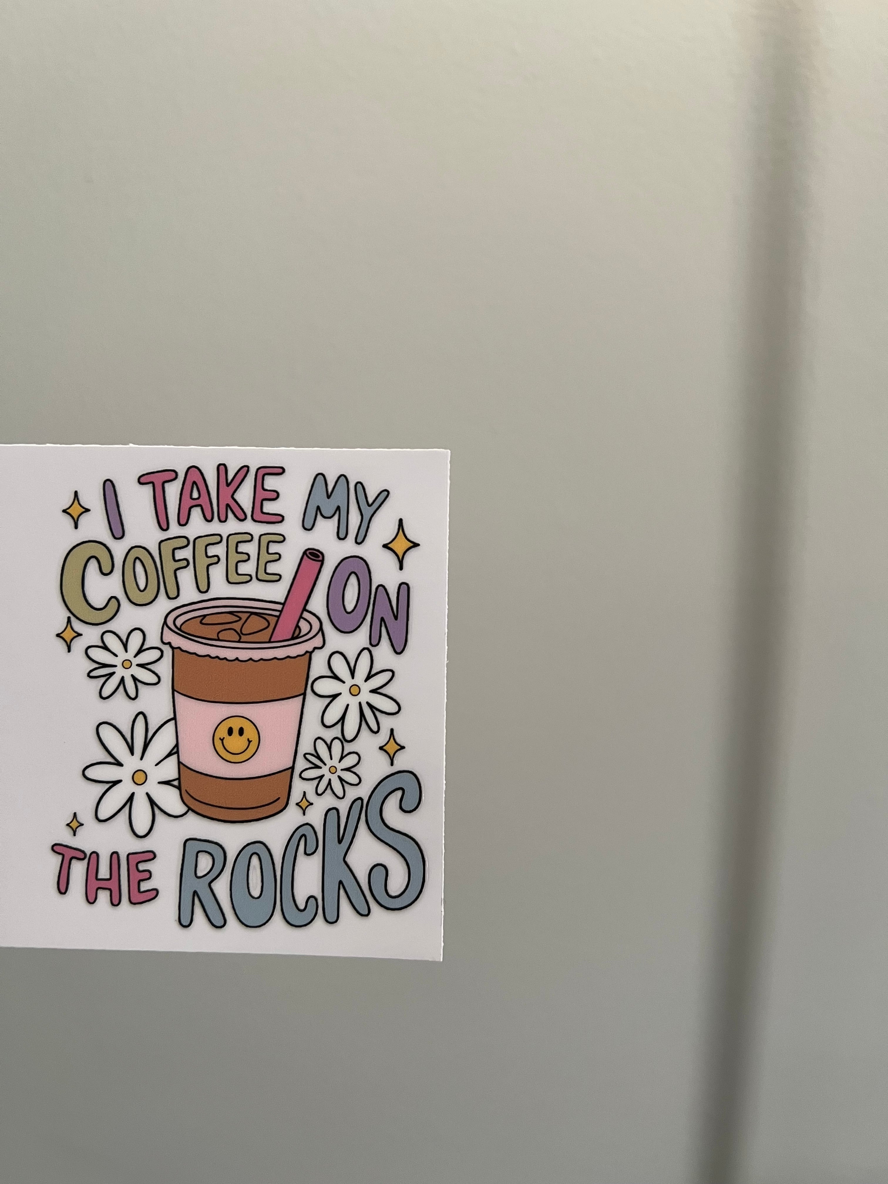 Coffee on Rocks Decal