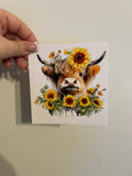 Sunflower Cow Decal