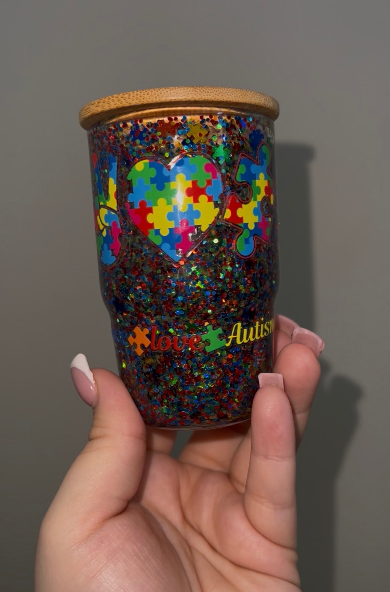 4 Oz Peace•Love•Autism Pre-Made Cup
