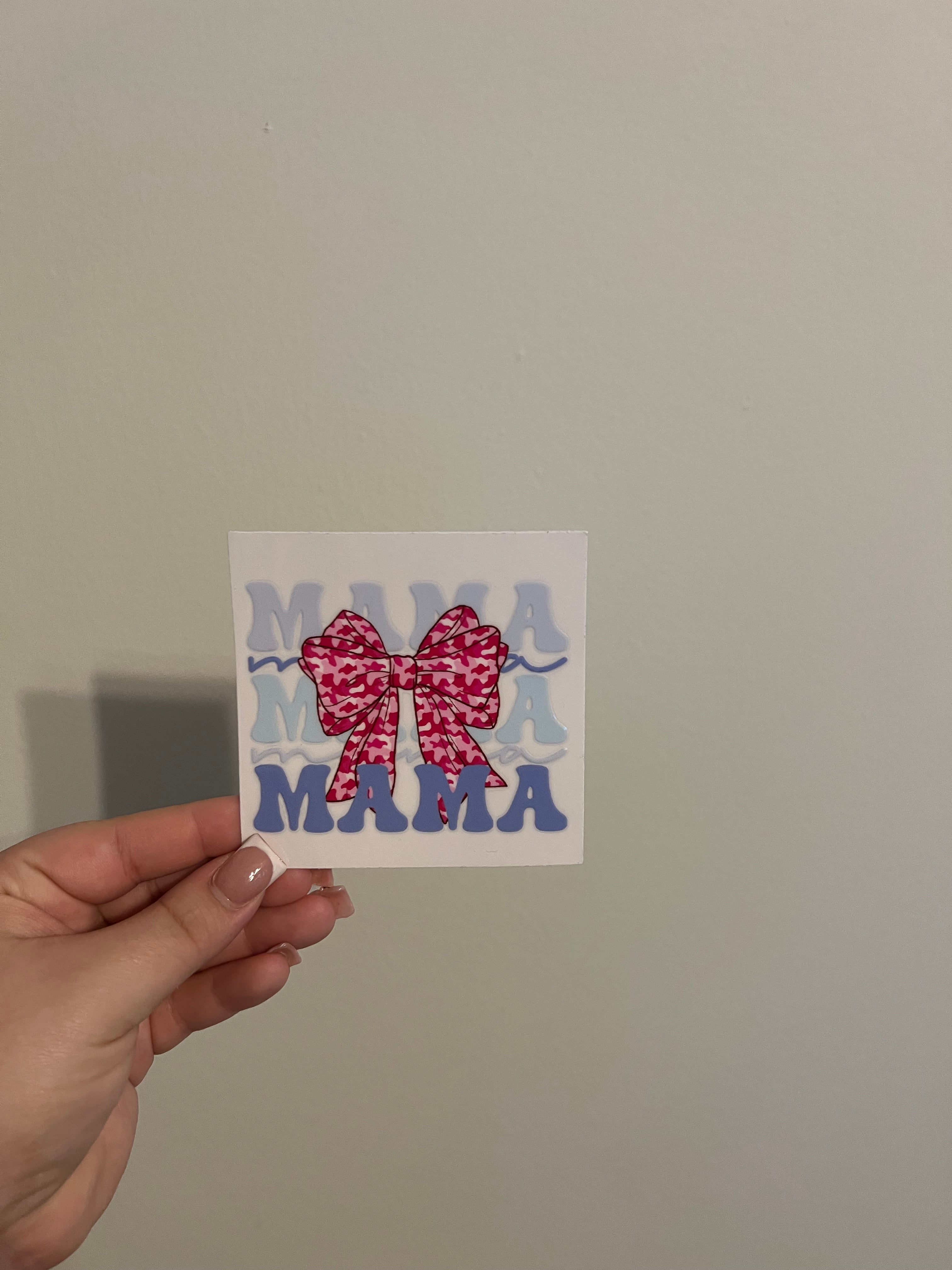 Blue Mama with Camo Bow Decal
