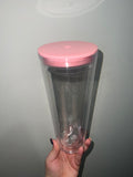 24 oz Pink Lid Cup