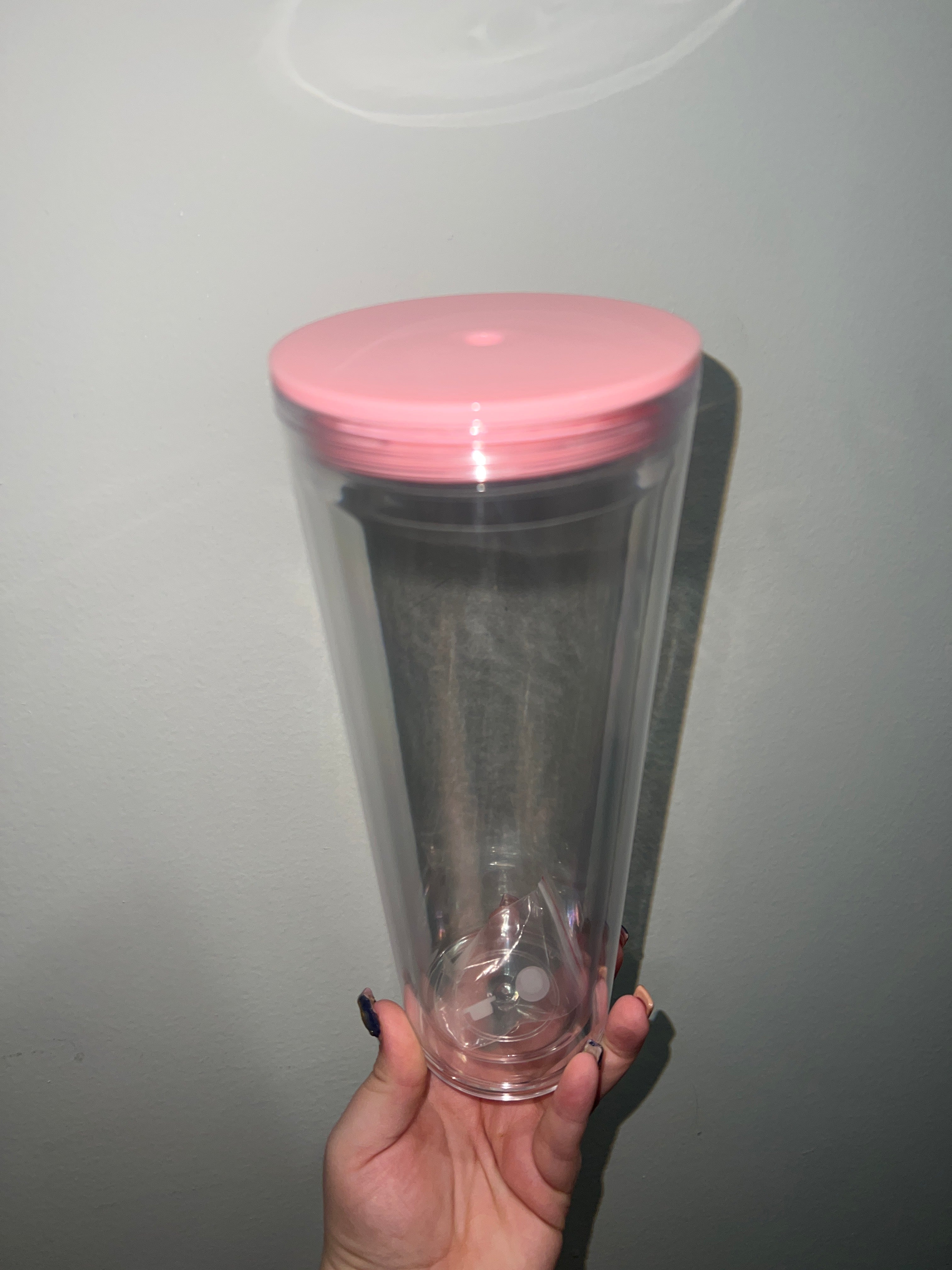 24 oz Pink Lid Cup