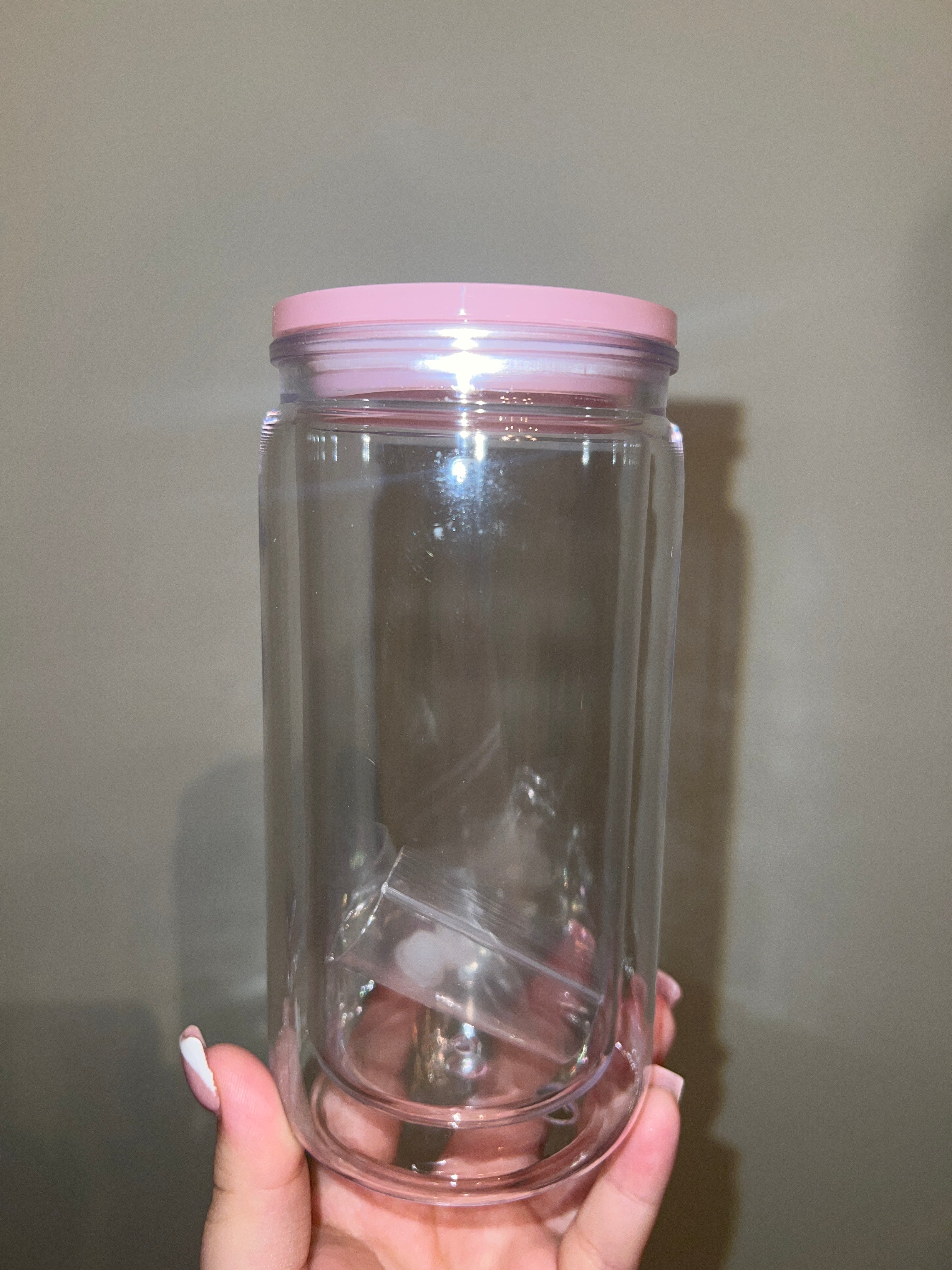 16 Oz. Cup Baby Pink Lid
