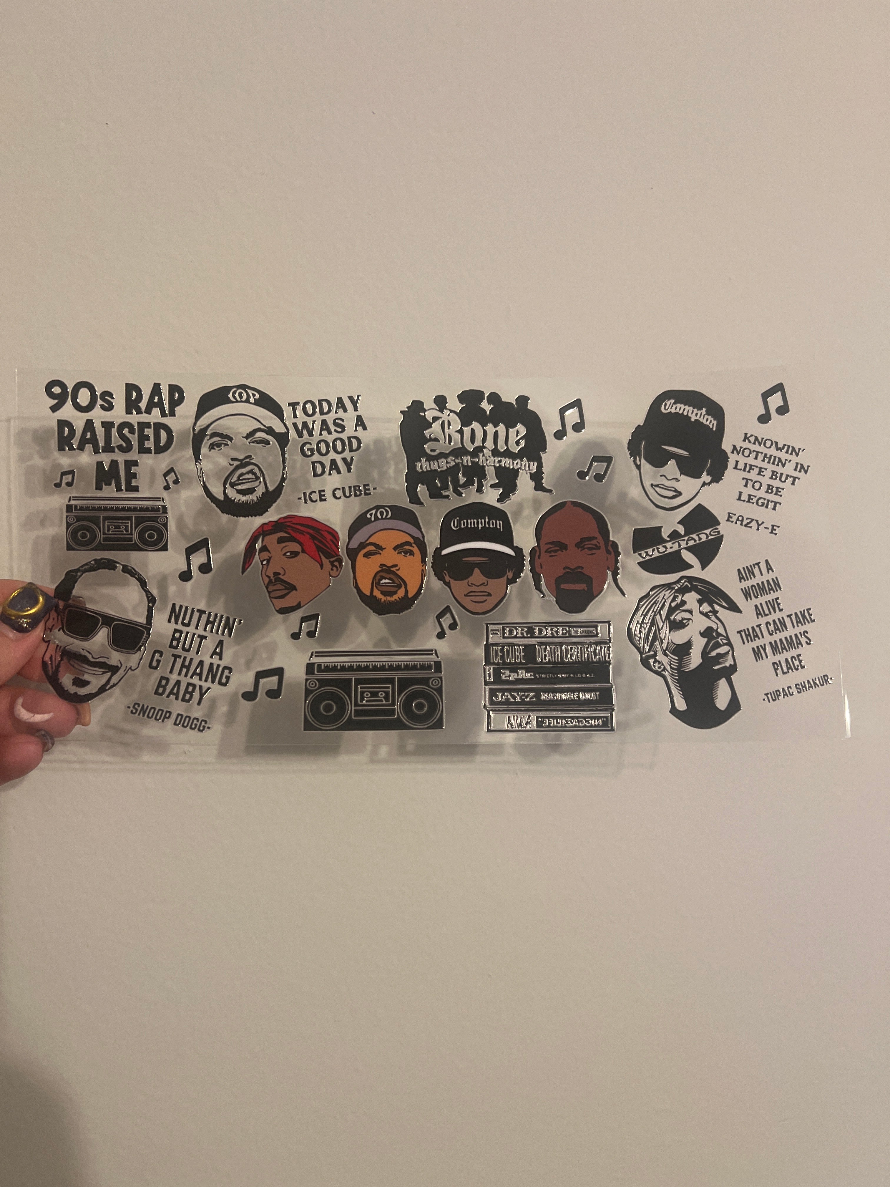 90s Rap Raised Me Decal