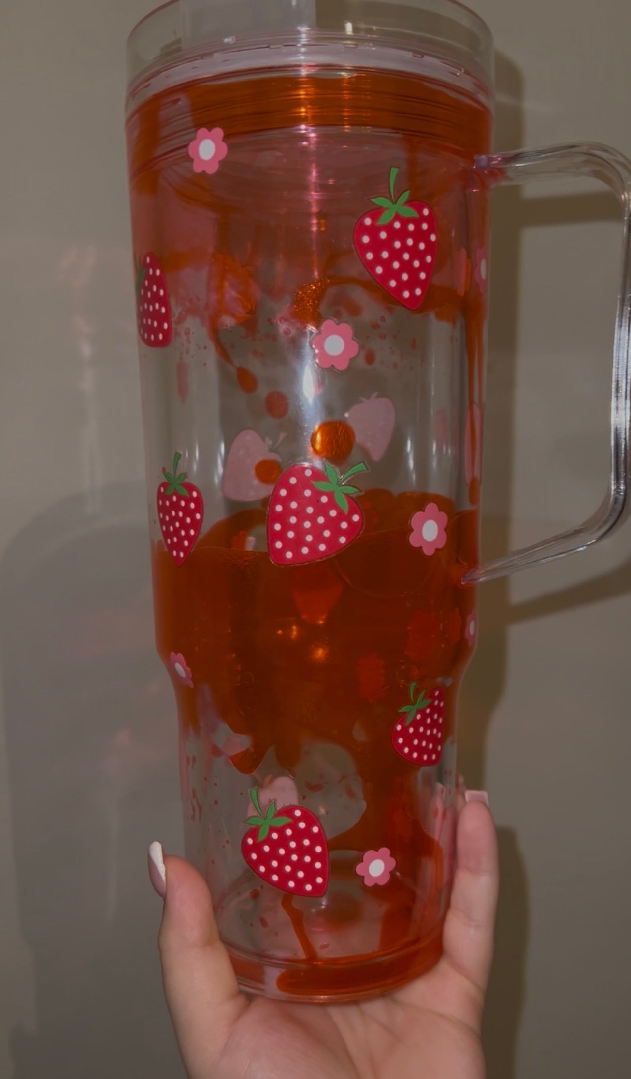 40 oz Strawberry Pre-Made Lava Cup