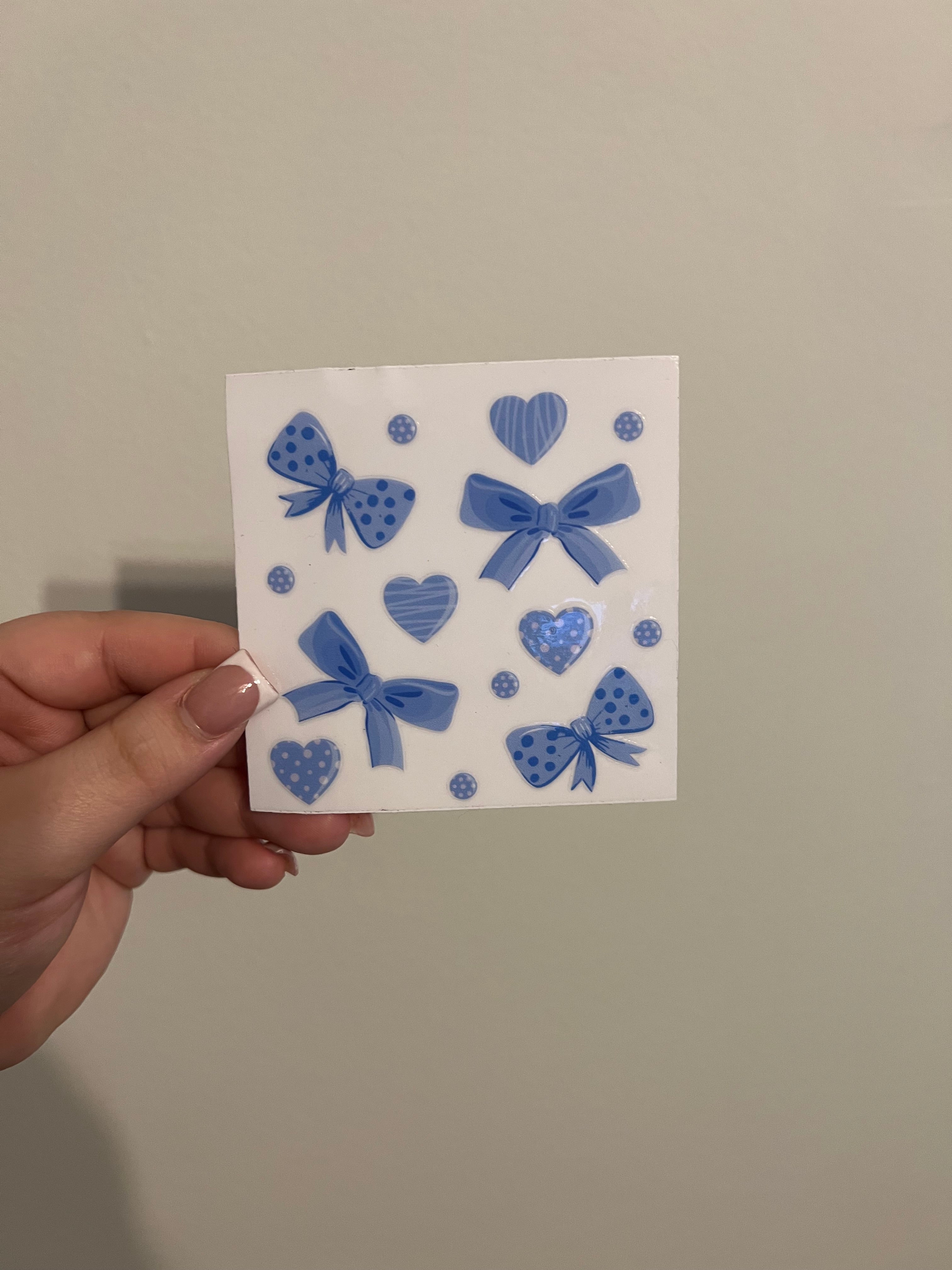 Blue Bow Decal