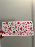 White,Red,Pink Heart Decal