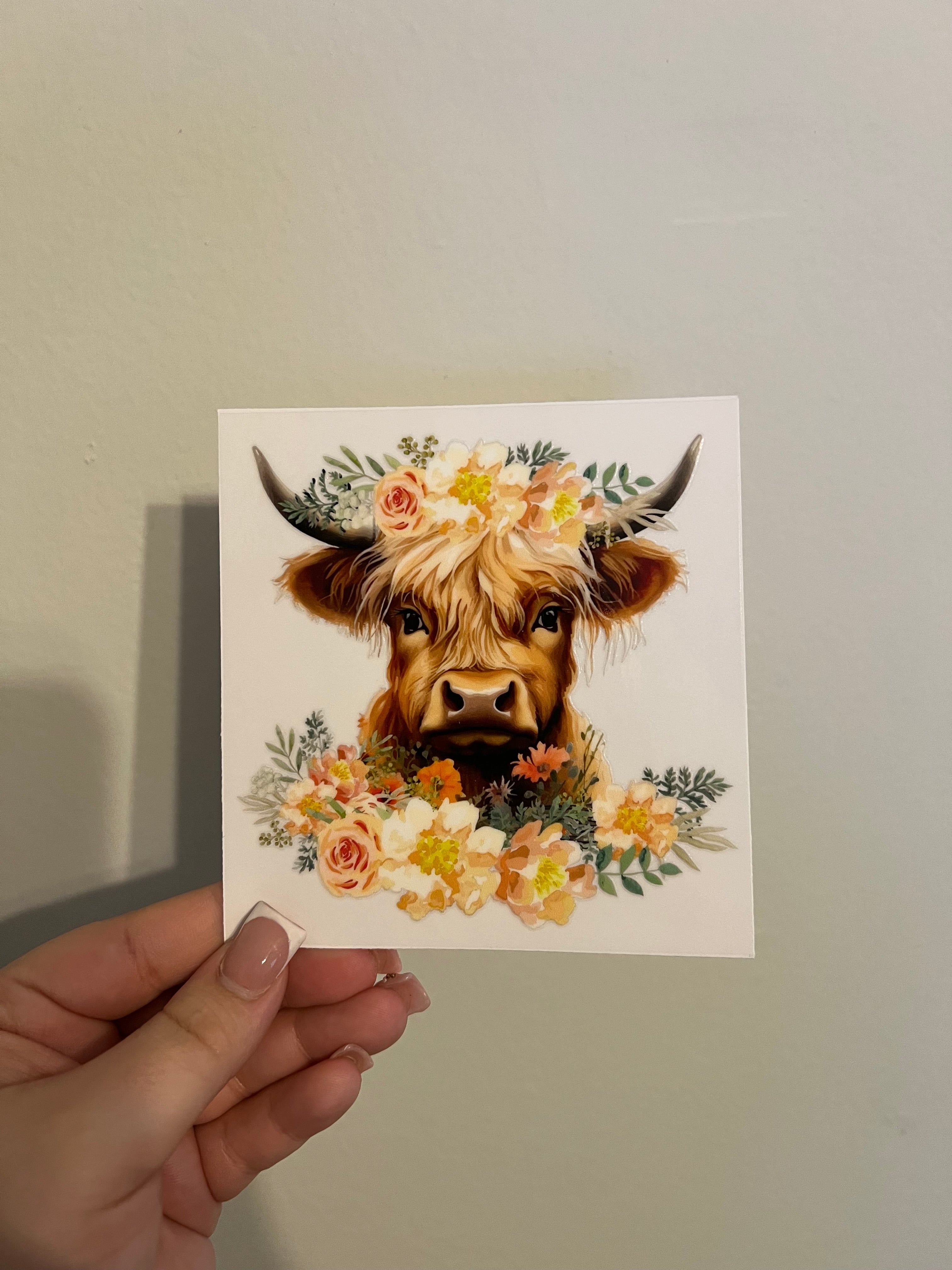 Floral Cow #3 Decal