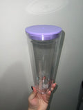 24 Oz Purple Lid Cup