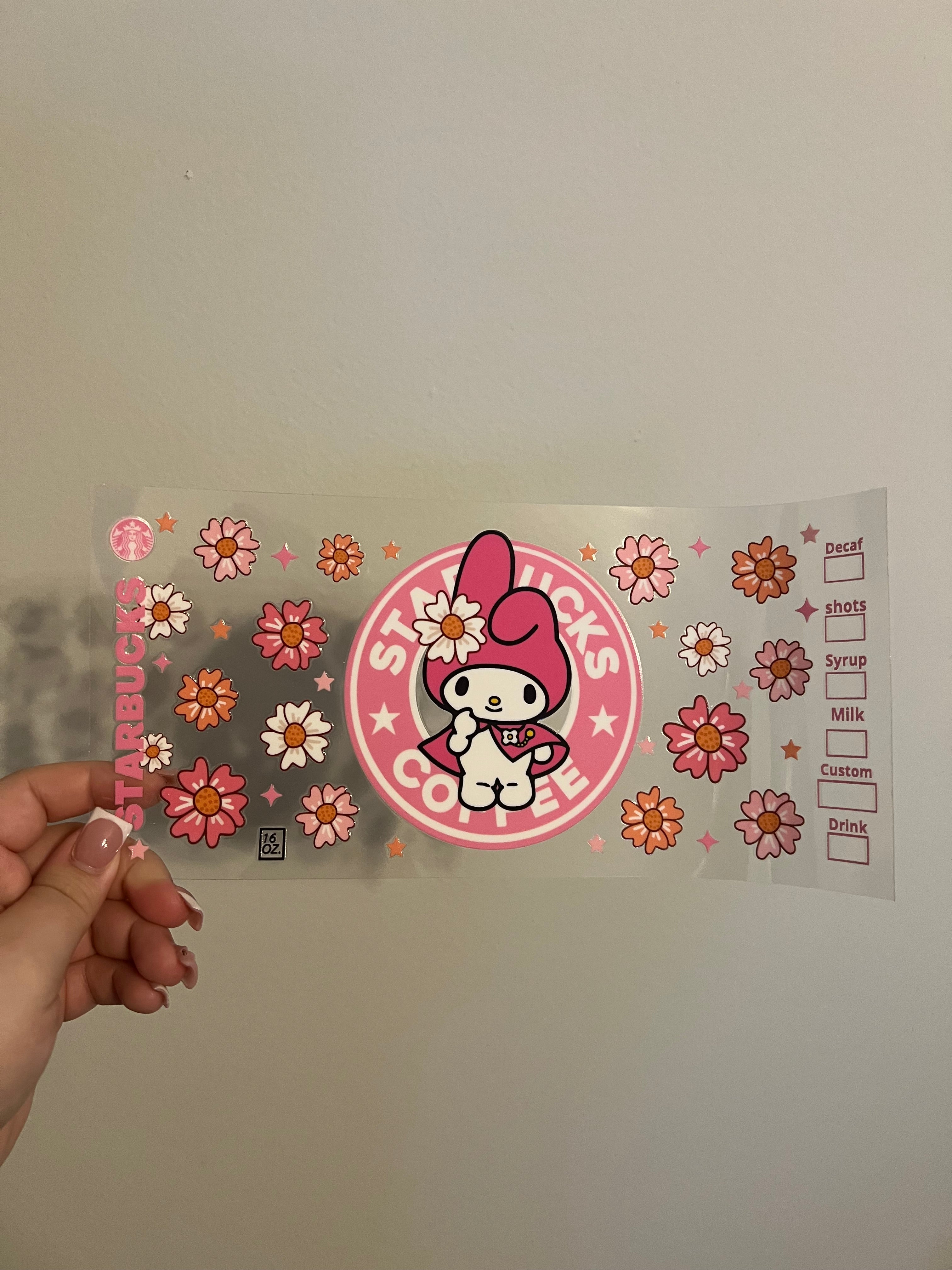 My Melody Starbucks Decal