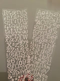 White Glitter Letters -Add On