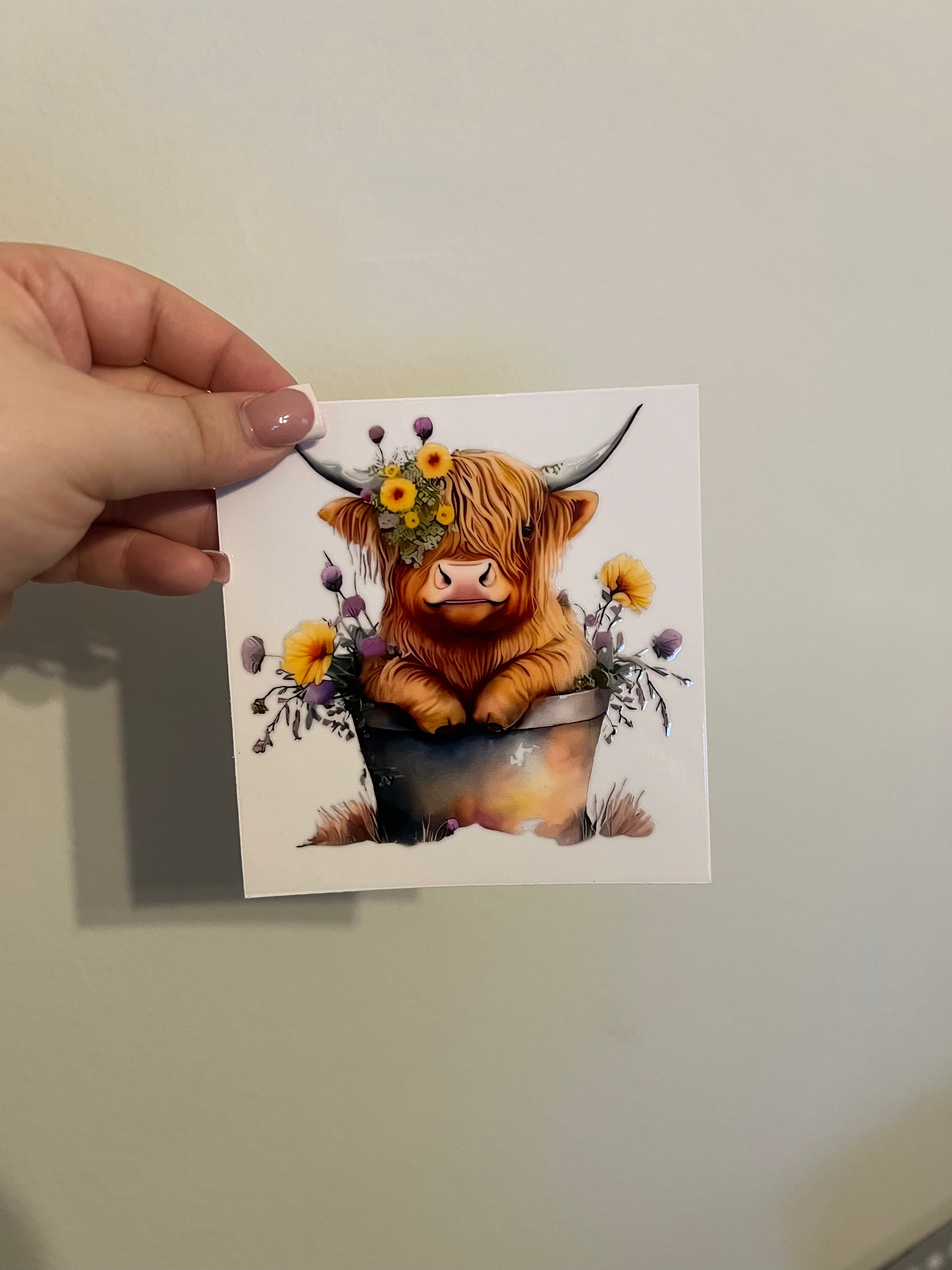 Cow In Bucket Decal