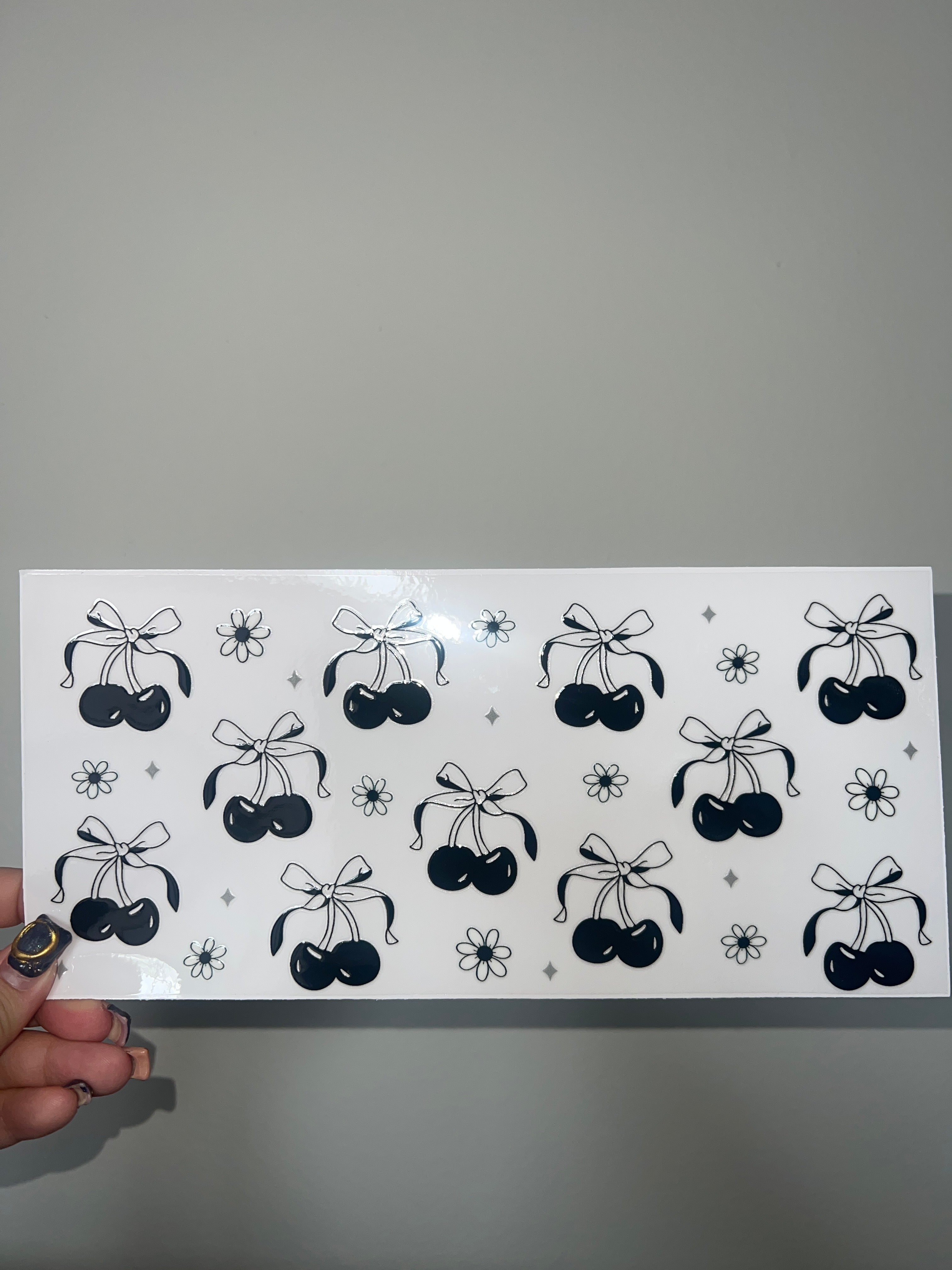Black Cherry Bow Decal