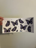 Purple & Black Butterfly Decal