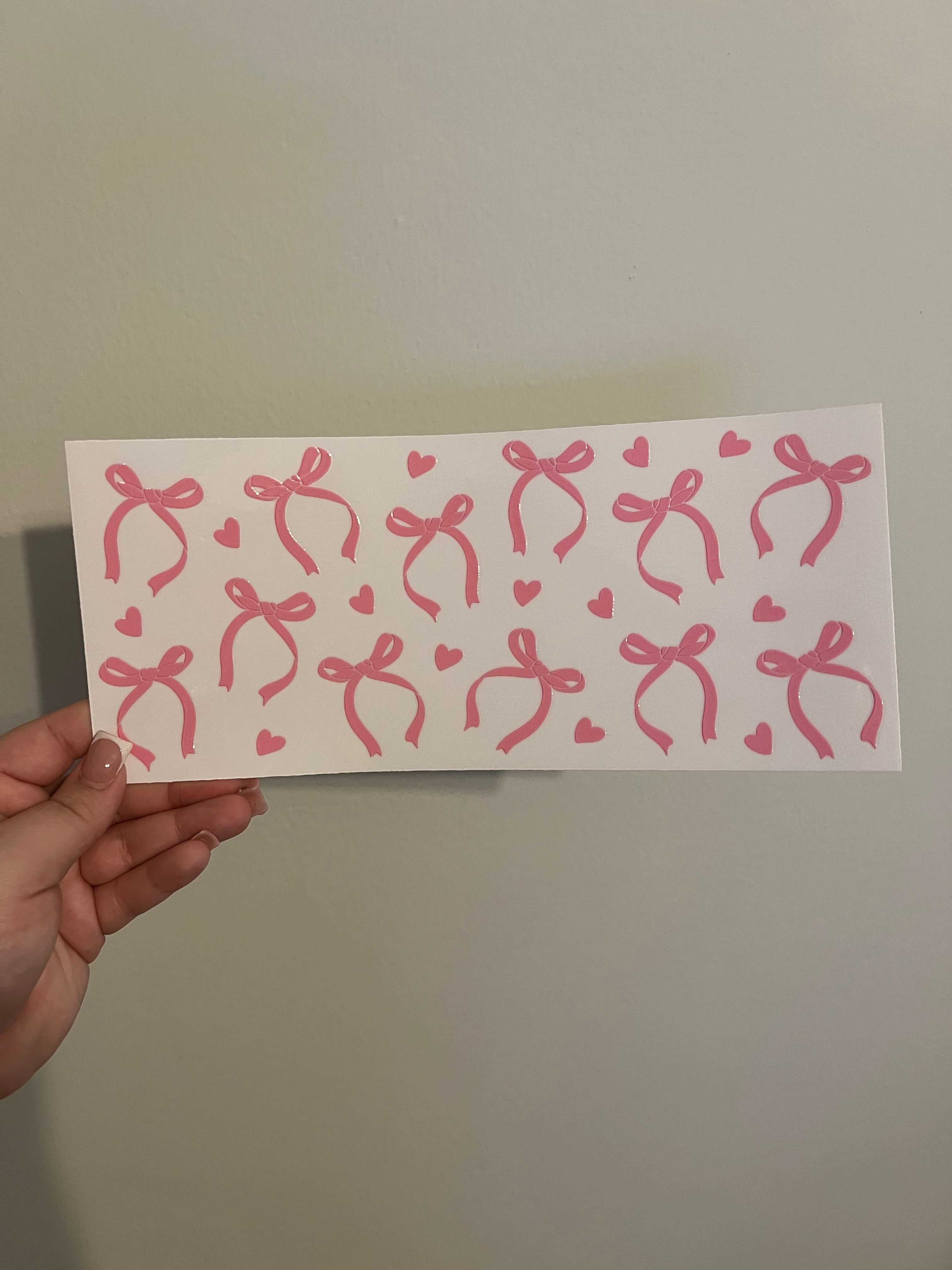 Bows & Heart Decal