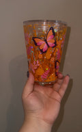 12 oz Orange Butterfly Lava Pre-Made Cup