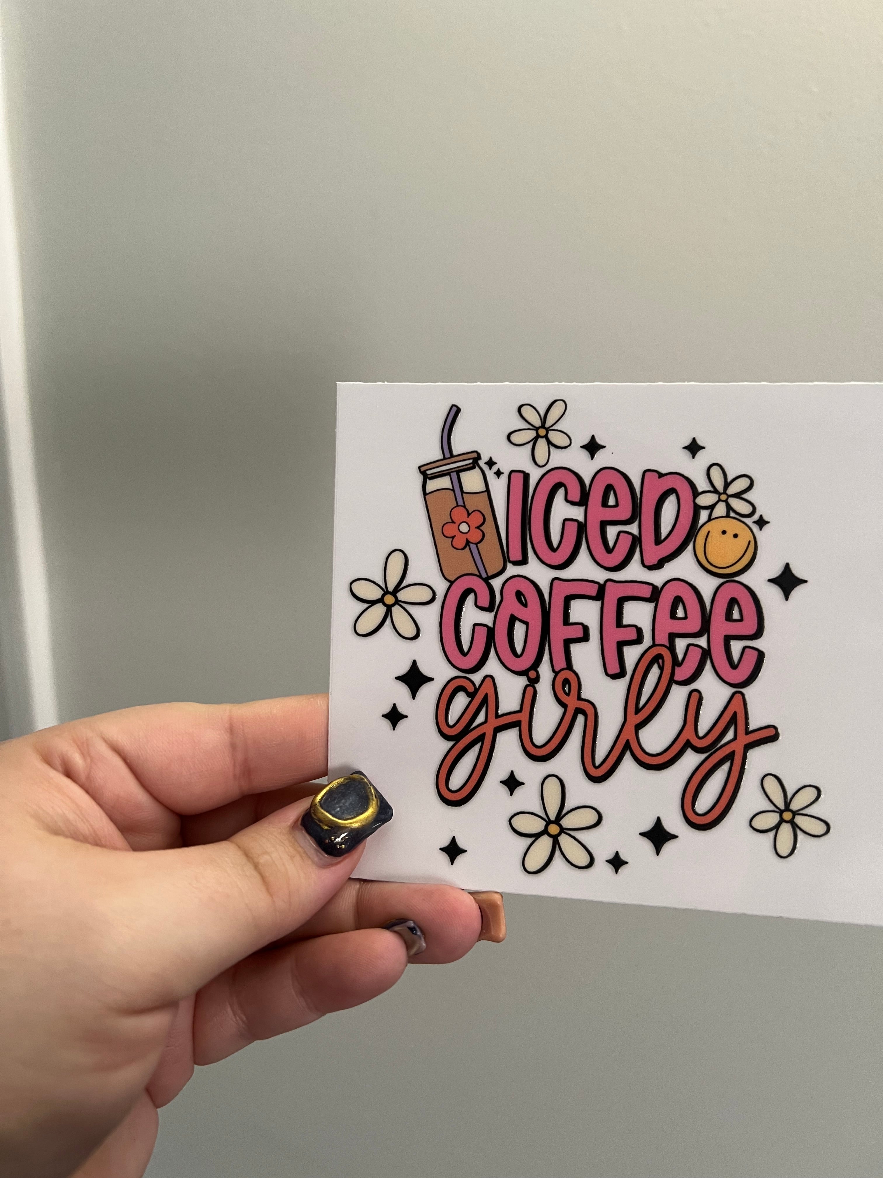 Iced Coffee Girly Decal