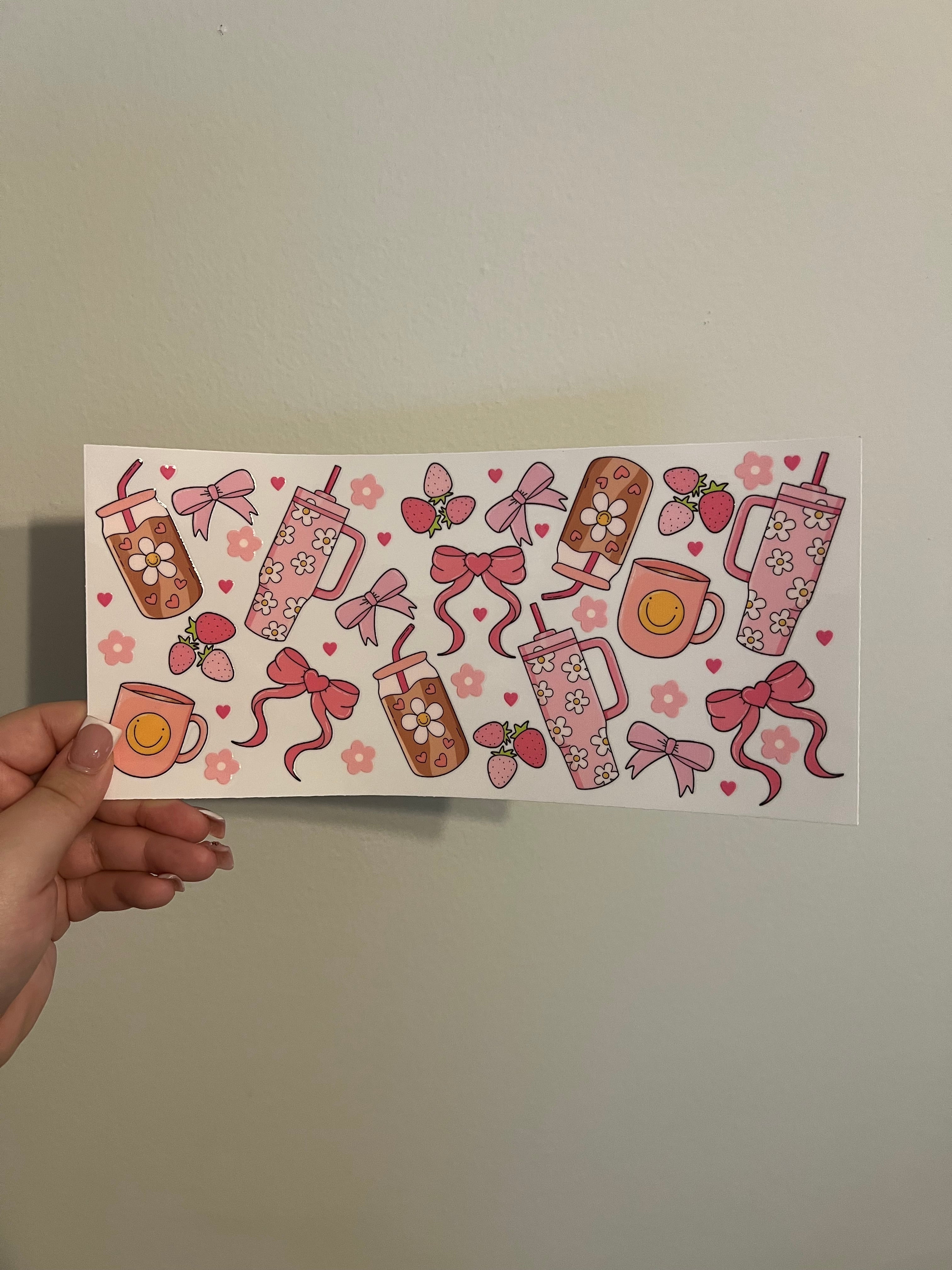 Bows & Cup Decal