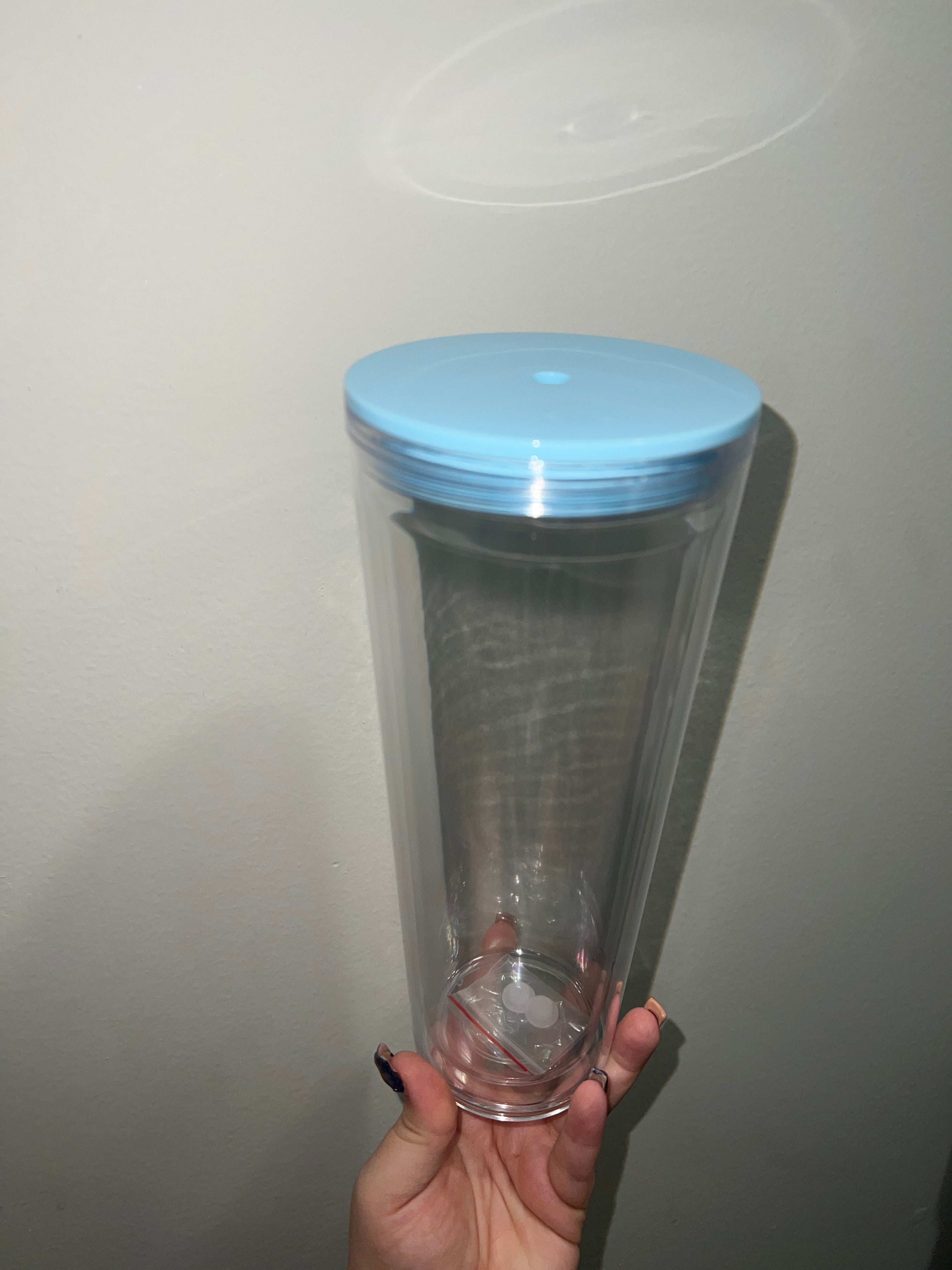 24 Oz Blue Lid Cup