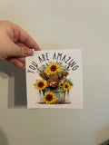 You Are Amazing Cow Decal