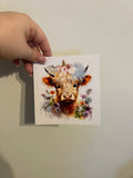 Floral Cow #2 Decal