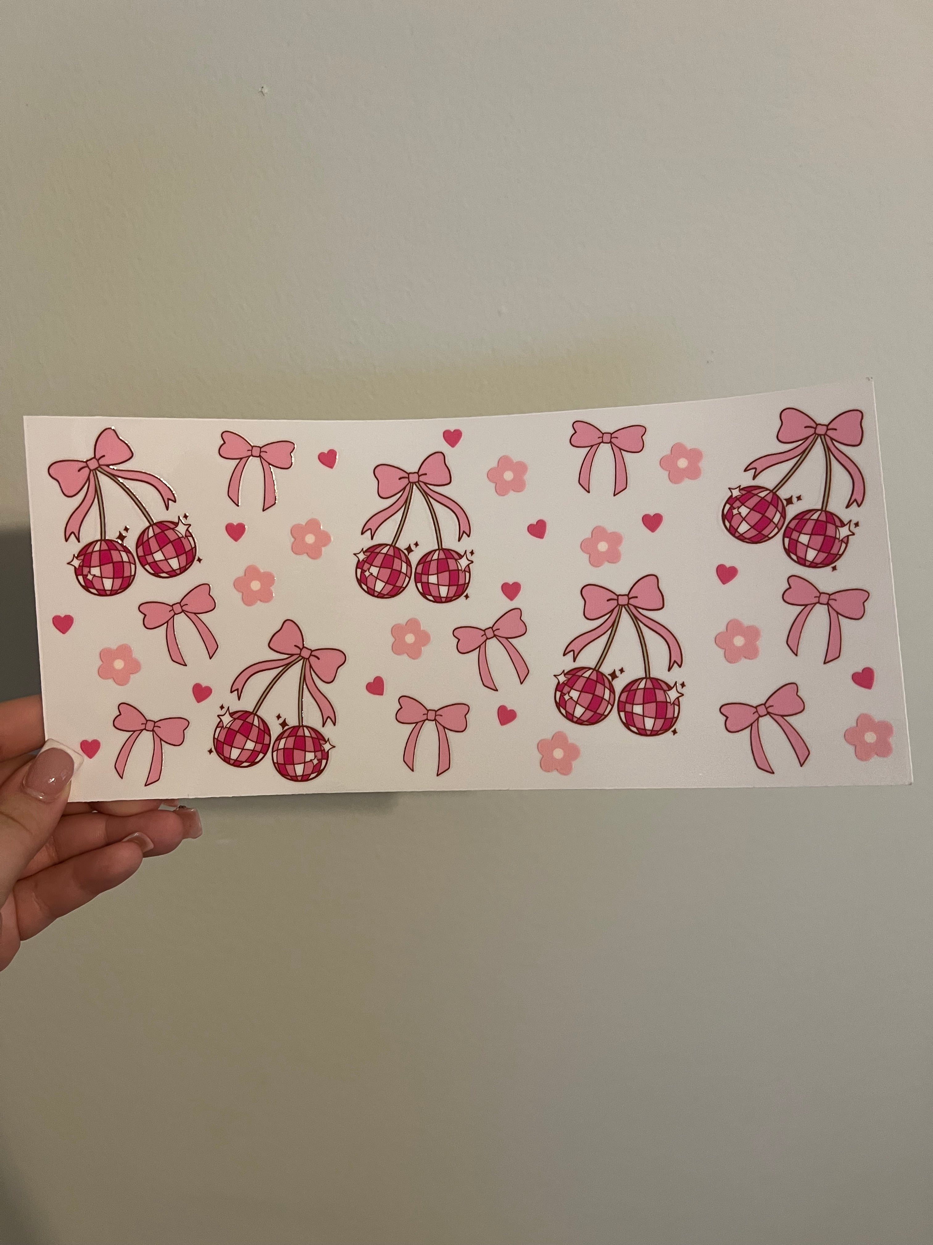 Disco Ball & Bows Decal