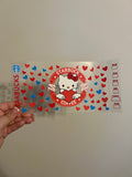 Hello Kitty Valentines Starbucks Decal