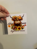 Just Loves Highland Cows Decal
