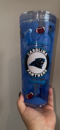 24 oz Carolina Panther Dual Lava Pre Made Cup