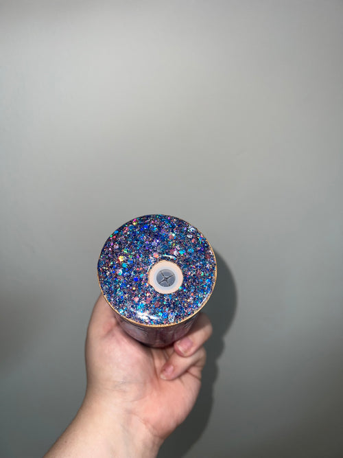4 oz Enchanted Pre Made Cup with Glitter Lid
