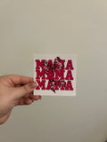 Mama with Cheetah Bow Decal