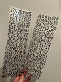 Black Glitter Letters- Add On