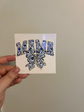 Blue&White Floral Mama Decal