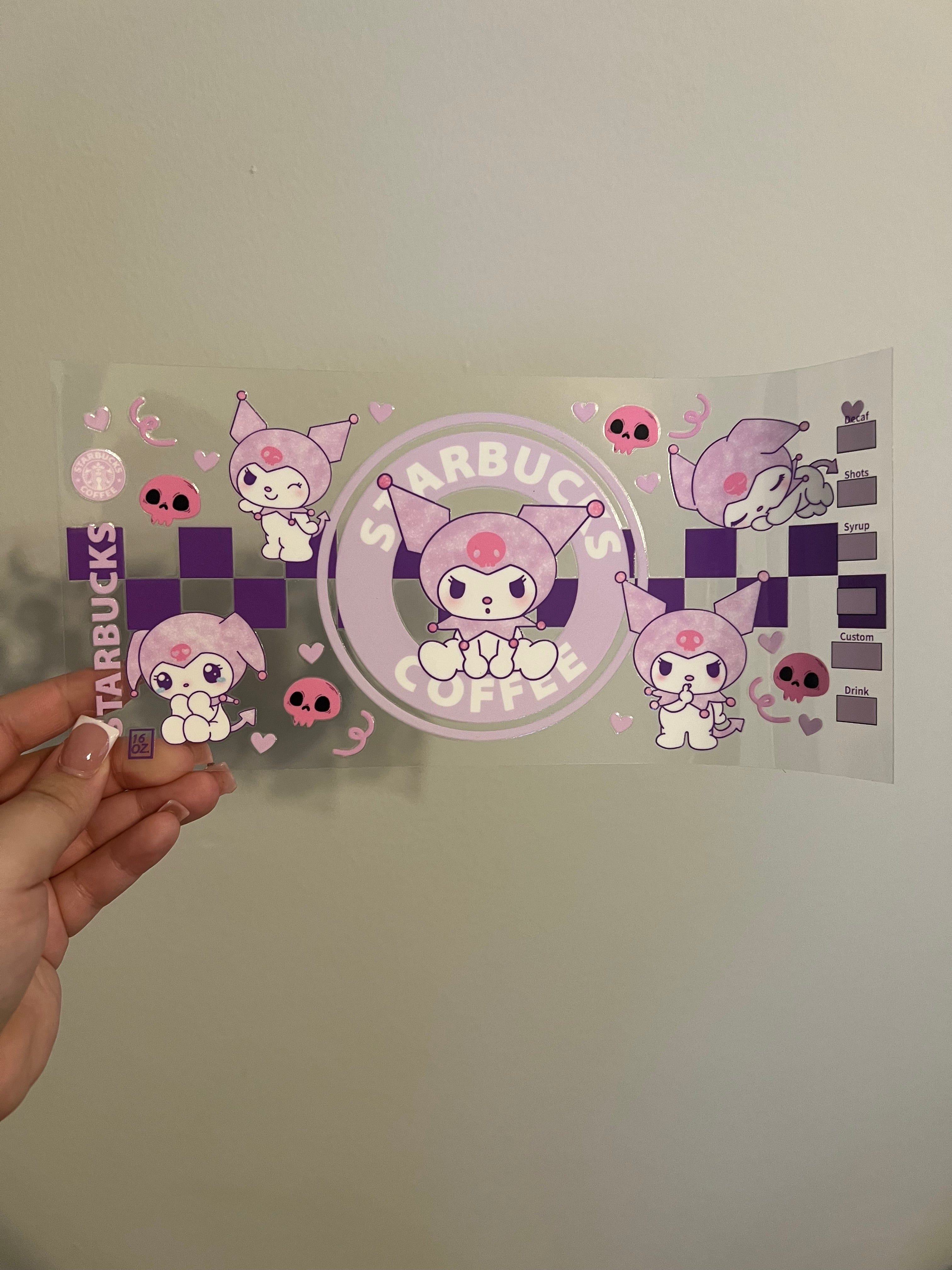 Kuromi Purple Starbucks Decal
