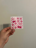 Checker Print Cherry Decal