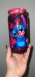 16 oz Stitch Valentines Pre made Cup